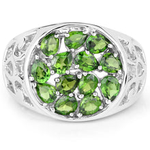 将图片加载到图库查看器，2.21 Carat Genuine Chrome Diopside .925 Sterling Silver Ring
