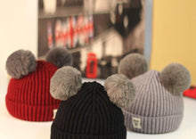 Load image into Gallery viewer, Modern Trend New Baby Beanies Hats Children Knitted Pompom Winter Autumn Cute Cap  Warm Girl Hat With Two Balls
