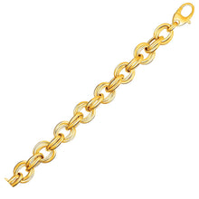 将图片加载到图库查看器，Twisted Double Link Bracelet in 14k Yellow Gold
