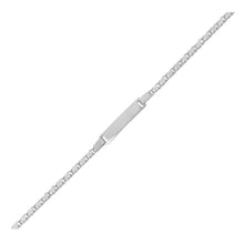 Load image into Gallery viewer, 14k White Gold Childrens Heart Link ID Bracelet
