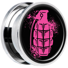 Load image into Gallery viewer, Pink Grenade Steel Screw Fit Plug Set 18mm
