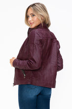 Load image into Gallery viewer, Women Warm Sleek Dual-Zipper Layered Jacket with Cozy Fuzzy Hood Urban Chic &amp; Comfortable Jacket
