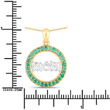 Load image into Gallery viewer, 0.54 Carat Genuine Emerald .925 Sterling Silver Pendant
