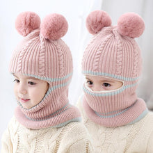 Load image into Gallery viewer, Beanies Baby Hat Pompon Winter Hat For Children Kids Balaclava Cap Knitted For Boys Girls Solid Color Warmer Beanie Caps Kids Winter Pompom Hat Knitted Ski Beanie Hat Double Pompom Beanie Cap for Girls Boys Kids Beanie Winter Hat Baby Kids Infant Toddler
