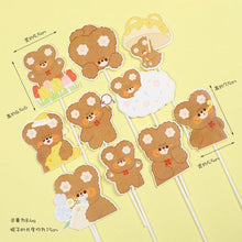 Load image into Gallery viewer, Bear Candle Birthday Cake Props Topper Card Cute Fantasy Cup Dessert Smiley  Love Bear  Table Dress Up Cake Props Party Cake Decor Supplies Toppers Birthday Cupcake Topper Various Cake Decorations for Birthday Party Photo Prop
