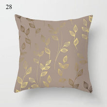 Load image into Gallery viewer, Beautiful Gold Print Pillow Cover Home Cotton Modern Decorative Pillowcase Gold Cushion Cases Decorative Cushions For Sofa Seat Covers Pillow Case

