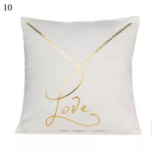 Load image into Gallery viewer, Beautiful Gold Print Pillow Cover Home Cotton Modern Decorative Pillowcase Gold Cushion Cases Decorative Cushions For Sofa Seat Covers Pillow Case
