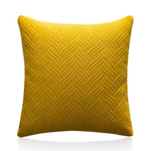将图片加载到图库查看器，Beautiful Quilted Pillowcase Throw Pillow Covers Home Decor Velvet Square Throw Pillow Covers Decoration Pillow Cushion Sofa Living Room Simple Decorative Cushion Cover 45x45CM
