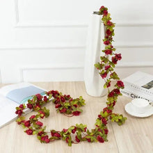 Load image into Gallery viewer, Beautifully Designed 250CM Rose Artificial Flowers Christmas Garland for Wedding Home Room Decoration Spring Autumn Garden Arch Fake Plant Vine
