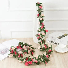 Load image into Gallery viewer, Beautifully Designed 250CM Rose Artificial Flowers Christmas Garland for Wedding Home Room Decoration Spring Autumn Garden Arch Fake Plant Vine
