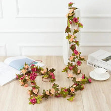 Load image into Gallery viewer, Beautifully Designed 250CM Rose Artificial Flowers Christmas Garland for Wedding Home Room Decoration Spring Autumn Garden Arch Fake Plant Vine
