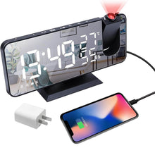 Load image into Gallery viewer, Bedroom Projection Digital Alarm Clock
