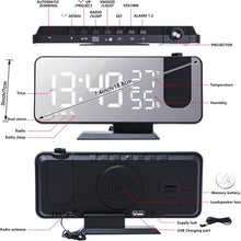 Load image into Gallery viewer, Bedroom Projection Digital Alarm Clock
