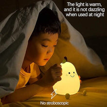 Load image into Gallery viewer, Bedroom Sleeping Bedside Tap Light LED Pear Shape Night Light
