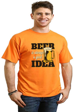 Load image into Gallery viewer, Beer Idea Men's Bamboo Viscose/Organic Cotton Short Sleeve Graphic T-Shirt
