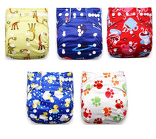 Load image into Gallery viewer, Modern Luxury Printed Baby Nappy 5pcs/Lot Washable Diapers Good Quality Pocket Diaper For Kids
