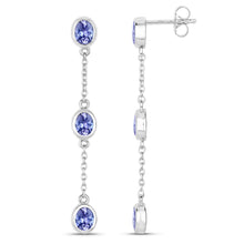 Load image into Gallery viewer, 1.98 Carat Genuine Tanzanite .925 Sterling Silver Earrings
