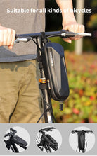 将图片加载到图库查看器，Bicycle Bag Phone Bag Waterproof Front Frame Cycling Bag Sensitive Touch Screen Road Bike Bag Bicycle Phone Bag Bike Phone Holder EVA Waterproof Handlebar Bag With Sensitive Bike Phone Front Frame Bag Bicycle Bag Phone Mount Top Tube Bag Bike 6.0-7.4 Inch
