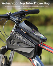 将图片加载到图库查看器，Bicycle Bag Phone Bag Waterproof Front Frame Cycling Bag Sensitive Touch Screen Road Bike Bag Bicycle Phone Bag Bike Phone Holder EVA Waterproof Handlebar Bag With Sensitive Bike Phone Front Frame Bag Bicycle Bag Phone Mount Top Tube Bag Bike 6.0-7.4 Inch
