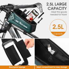 将图片加载到图库查看器，Bicycle Bag Phone Bag Waterproof Front Frame Cycling Bag Sensitive Touch Screen Road Bike Bag Bicycle Phone Bag Bike Phone Holder EVA Waterproof Handlebar Bag With Sensitive Bike Phone Front Frame Bag Bicycle Bag Phone Mount Top Tube Bag Bike 6.0-7.4 Inch
