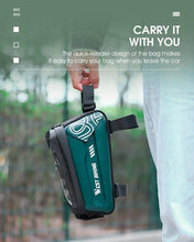 将图片加载到图库查看器，Bicycle Bag Phone Bag Waterproof Front Frame Cycling Bag Sensitive Touch Screen Road Bike Bag Bicycle Phone Bag Bike Phone Holder EVA Waterproof Handlebar Bag With Sensitive Bike Phone Front Frame Bag Bicycle Bag Phone Mount Top Tube Bag Bike 6.0-7.4 Inch

