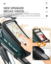 将图片加载到图库查看器，Bicycle Bag Phone Bag Waterproof Front Frame Cycling Bag Sensitive Touch Screen Road Bike Bag Bicycle Phone Bag Bike Phone Holder EVA Waterproof Handlebar Bag With Sensitive Bike Phone Front Frame Bag Bicycle Bag Phone Mount Top Tube Bag Bike 6.0-7.4 Inch
