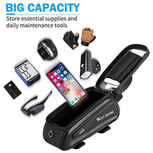 将图片加载到图库查看器，Bicycle Bag Phone Bag Waterproof Front Frame Cycling Bag Sensitive Touch Screen Road Bike Bag Bicycle Phone Bag Bike Phone Holder EVA Waterproof Handlebar Bag With Sensitive Bike Phone Front Frame Bag Bicycle Bag Phone Mount Top Tube Bag Bike 6.0-7.4 Inch
