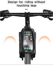 将图片加载到图库查看器，Bicycle Bag Phone Bag Waterproof Front Frame Cycling Bag Sensitive Touch Screen Road Bike Bag Bicycle Phone Bag Bike Phone Holder EVA Waterproof Handlebar Bag With Sensitive Bike Phone Front Frame Bag Bicycle Bag Phone Mount Top Tube Bag Bike 6.0-7.4 Inch
