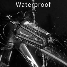 将图片加载到图库查看器，Bicycle Bag Phone Bag Waterproof Front Frame Cycling Bag Sensitive Touch Screen Road Bike Bag Bicycle Phone Bag Bike Phone Holder EVA Waterproof Handlebar Bag With Sensitive Bike Phone Front Frame Bag Bicycle Bag Phone Mount Top Tube Bag Bike 6.0-7.4 Inch
