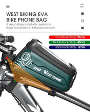 将图片加载到图库查看器，Bicycle Bag Phone Bag Waterproof Front Frame Cycling Bag Sensitive Touch Screen Road Bike Bag Bicycle Phone Bag Bike Phone Holder EVA Waterproof Handlebar Bag With Sensitive Bike Phone Front Frame Bag Bicycle Bag Phone Mount Top Tube Bag Bike 6.0-7.4 Inch
