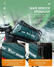 将图片加载到图库查看器，Bicycle Bag Phone Bag Waterproof Front Frame Cycling Bag Sensitive Touch Screen Road Bike Bag Bicycle Phone Bag Bike Phone Holder EVA Waterproof Handlebar Bag With Sensitive Bike Phone Front Frame Bag Bicycle Bag Phone Mount Top Tube Bag Bike 6.0-7.4 Inch
