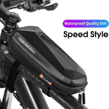 将图片加载到图库查看器，Bicycle Bag Phone Bag Waterproof Front Frame Cycling Bag Sensitive Touch Screen Road Bike Bag Bicycle Phone Bag Bike Phone Holder EVA Waterproof Handlebar Bag With Sensitive Bike Phone Front Frame Bag Bicycle Bag Phone Mount Top Tube Bag Bike 6.0-7.4 Inch
