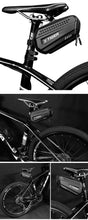 将图片加载到图库查看器，Bicycle Bag Rainproof Road Bike Bag 1.2L Large Capactity Cycling Seat Post Rear Bag For Bicycle Accessories Bike Bag Bicycle Under Seat Pouch Cycling Wedge Pack For Mountain Road Cycling Accessories Storage

