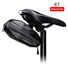 将图片加载到图库查看器，Bicycle Bag Rainproof Road Bike Bag 1.2L Large Capactity Cycling Seat Post Rear Bag For Bicycle Accessories Bike Bag Bicycle Under Seat Pouch Cycling Wedge Pack For Mountain Road Cycling Accessories Storage
