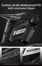 将图片加载到图库查看器，Bicycle Bag Water Repellent Durable Reflective Road Bike With 1.5L Water Bottle Pocket Bike Bag Accessories Bike Saddle Bag Bike Seat Bag With Water Bottle Holder Bicycle Bag Under Seat Waterproof For Road Bike
