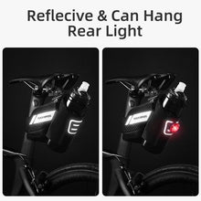 将图片加载到图库查看器，Bicycle Bag Water Repellent Durable Reflective Road Bike With 1.5L Water Bottle Pocket Bike Bag Accessories Bike Saddle Bag Bike Seat Bag With Water Bottle Holder Bicycle Bag Under Seat Waterproof For Road Bike
