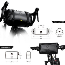 Load image into Gallery viewer, Bicycle Bag Waterproof Big Capacity Handlebar Bag 2 Piece Front Tube Cycling Bag  Bike Accessories Bike Bag Waterproof Bike Handlebar Bag Bicycle For Sport Bicycle Cycling Accessories
