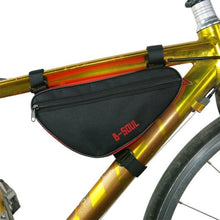 Load image into Gallery viewer, Bicycle Bag Waterproof Bike Triangle Bag Storage Mobile Phone Cycling Bag Bike Tube Pouch Holder Accessories Bike Frame Storage Bag Water Resistant Cycling Handlebar Top Tube Bag Under Seat Pouch Strap-On Adjustable Install Position
