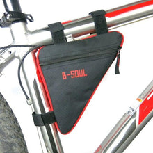 Load image into Gallery viewer, Bicycle Bag Waterproof Bike Triangle Bag Storage Mobile Phone Cycling Bag Bike Tube Pouch Holder Accessories Bike Frame Storage Bag Water Resistant Cycling Handlebar Top Tube Bag Under Seat Pouch Strap-On Adjustable Install Position
