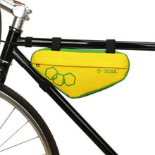 Load image into Gallery viewer, Bicycle Bag Waterproof Bike Triangle Bag Storage Mobile Phone Cycling Bag Bike Tube Pouch Holder Accessories Bike Frame Storage Bag Water Resistant Cycling Handlebar Top Tube Bag Under Seat Pouch Strap-On Adjustable Install Position
