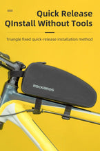 Load image into Gallery viewer, Bicycle Bag Waterproof Cycling Top Front Tube Frame Bag Large Capacity Road Bicycle Black Bike Accessories Top Tube Bike Bag Waterproof Bike Front Frame Bike Bag Bicycle Top Tube Bag Cycling Accessories
