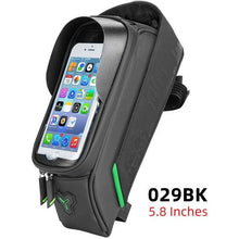 Load image into Gallery viewer, Bicycle Bag Waterproof Touch Screen Cycling Bag Top Front Tube Frame Road Bike Bag 6.5 Phone Case Bike Accessories Bike Phone Top Tube Bag Bicycle Front Frame Storage Bag Cell Phone Mount Holder Bag Case With Touch Screen Waterproof
