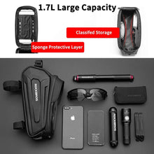 Load image into Gallery viewer, Bicycle Bag Waterproof Touch Screen Cycling Bag Top Front Tube Frame Road Bike Bag 6.5 Phone Case Bike Accessories Bike Phone Top Tube Bag Bicycle Front Frame Storage Bag Cell Phone Mount Holder Bag Case With Touch Screen Waterproof
