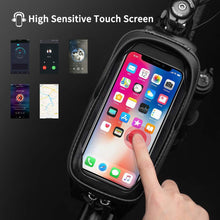 Load image into Gallery viewer, Bicycle Bag Waterproof Touch Screen Cycling Bag Top Front Tube Frame Road Bike Bag 6.5 Phone Case Bike Accessories Bike Phone Top Tube Bag Bicycle Front Frame Storage Bag Cell Phone Mount Holder Bag Case With Touch Screen Waterproof
