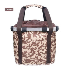将图片加载到图库查看器，Bicycle Basket Handlebar Cycling Carryings Holder Bike Riding Pouch Cycle Biking Front Baggage Bag Load Bike Basket Detachable Bicycle Basket Folding Small Pet Cat Dog Carrier Front Handlebar Basket For Most Mountain Bikes And Bicycles Easy Install
