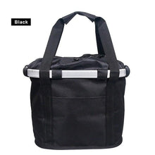 将图片加载到图库查看器，Bicycle Basket Handlebar Cycling Carryings Holder Bike Riding Pouch Cycle Biking Front Baggage Bag Load Bike Basket Detachable Bicycle Basket Folding Small Pet Cat Dog Carrier Front Handlebar Basket For Most Mountain Bikes And Bicycles Easy Install

