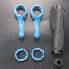 将图片加载到图库查看器，Bicycle Handlebar Rubber Grip End Cap Aluminium Alloy Lock Mountain Bike Handle Bar Grip Anti-Slip Bicycle Skid-Proof Grips Handlebar Cover Widen Holding Surface Unti-Skid Bike Grips Shockproof Handlebar Cover Ergonomic Design
