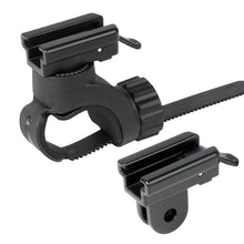 将图片加载到图库查看器，Bicycle Headlight Holder Front LED Lamp Buckle Quick Mount Release Helmet Adaptor Bracket Light Switch 360°Rotation Flashlight Mount Holder Bicycle Cycle Bike Front Torch Mount LED Headlight Holder Clip Clamp Rubber For Diameter Flashlight
