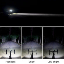 Load image into Gallery viewer, Bicycle Light Front USB Charging Bike Headlight Night Glare Flashlight Road Cycling Bicycle Front Headlight And Back Taillight LED Bike Headlight 5 Modes For Men Women Road Mountain Night Riding 4800mAh
