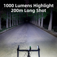 Load image into Gallery viewer, Bicycle Light Front USB Charging Bike Headlight Night Glare Flashlight Road Cycling Bicycle Front Headlight And Back Taillight LED Bike Headlight 5 Modes For Men Women Road Mountain Night Riding 4800mAh
